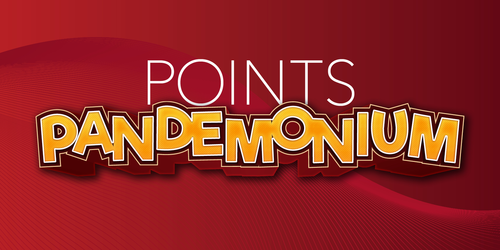Points pandemonium sign against red background