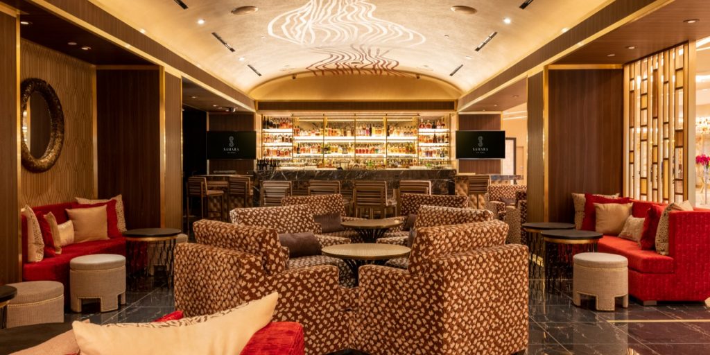 Seating and tables at The Tangier