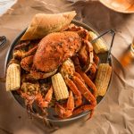 Crab feast dish