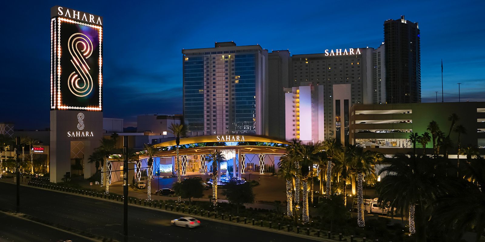 architectural hero shot of SAHARA Las Vegas