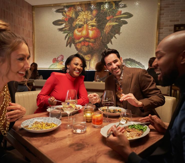 Guests at a table at Balla