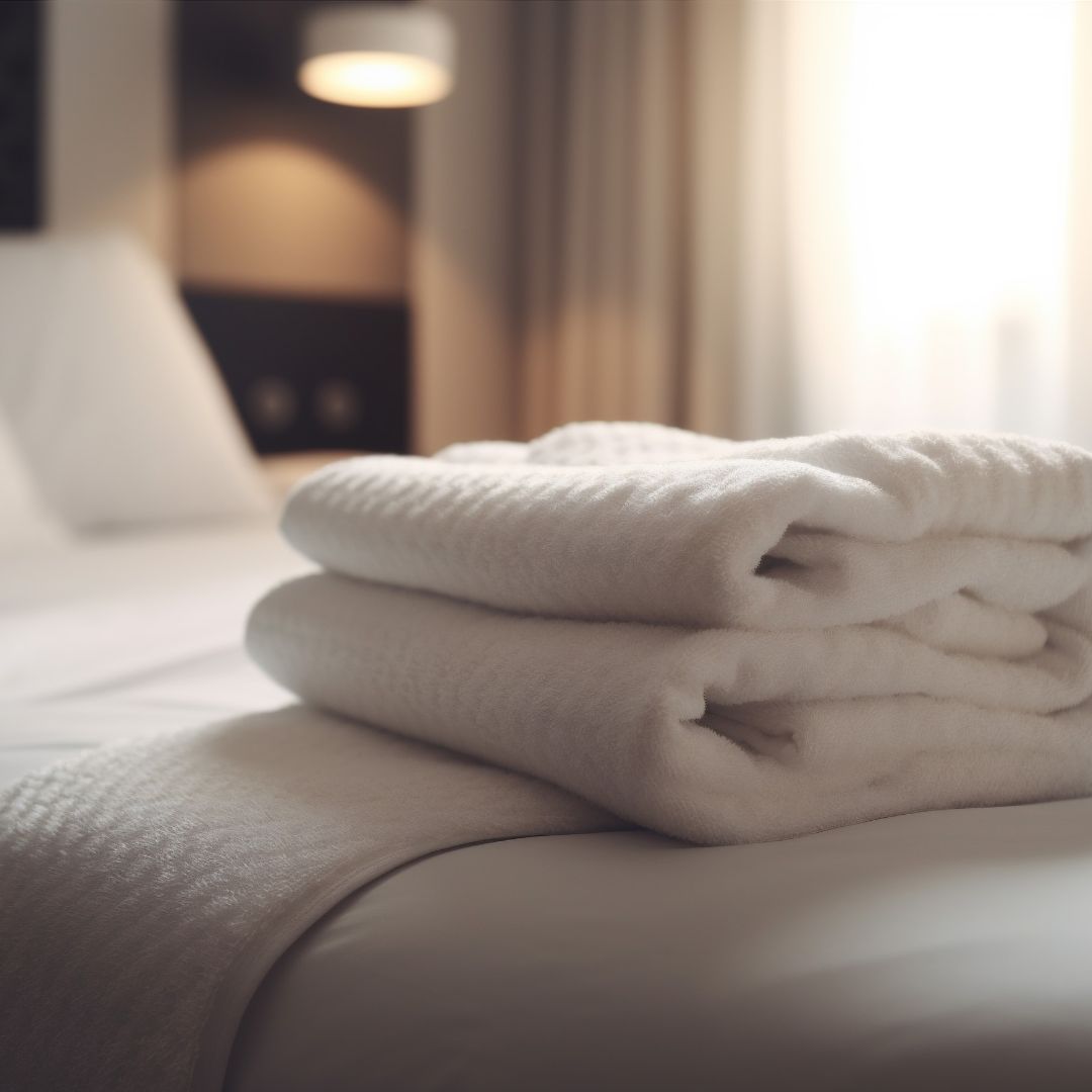 a picture of towels folded on a bed