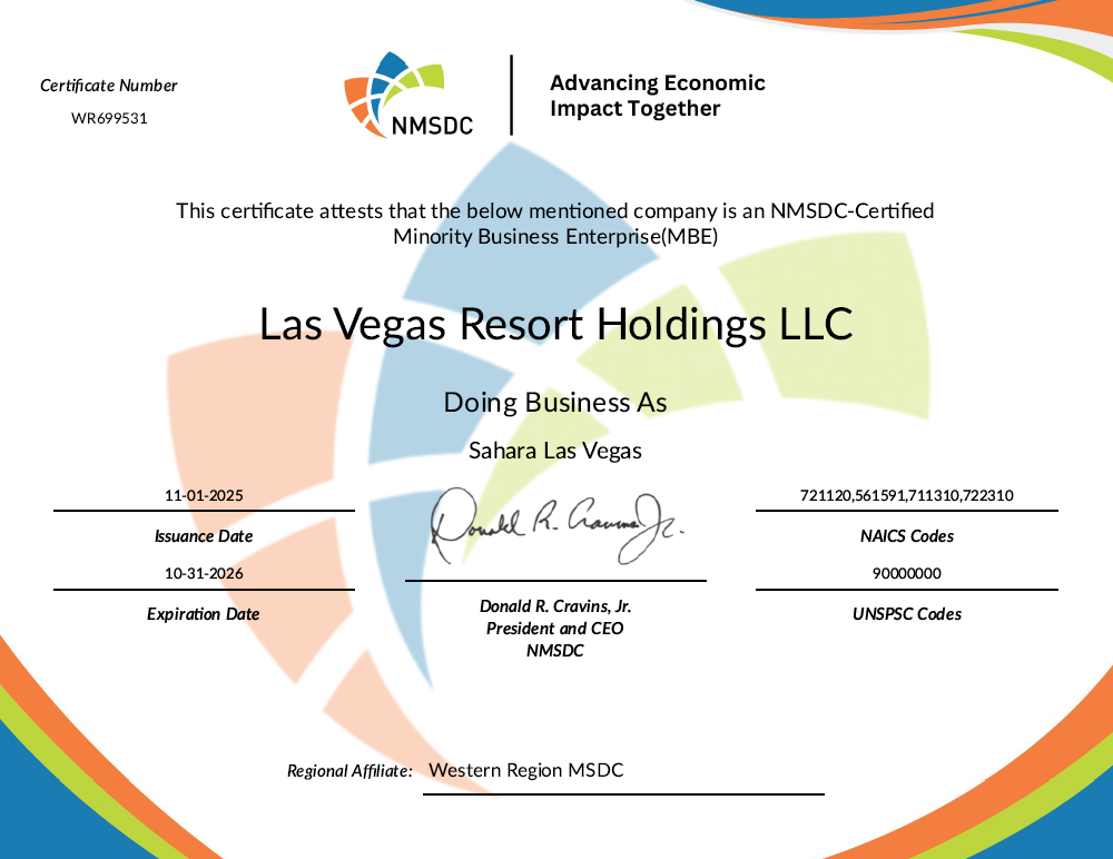 SAHARA is proud to be a minority owned company