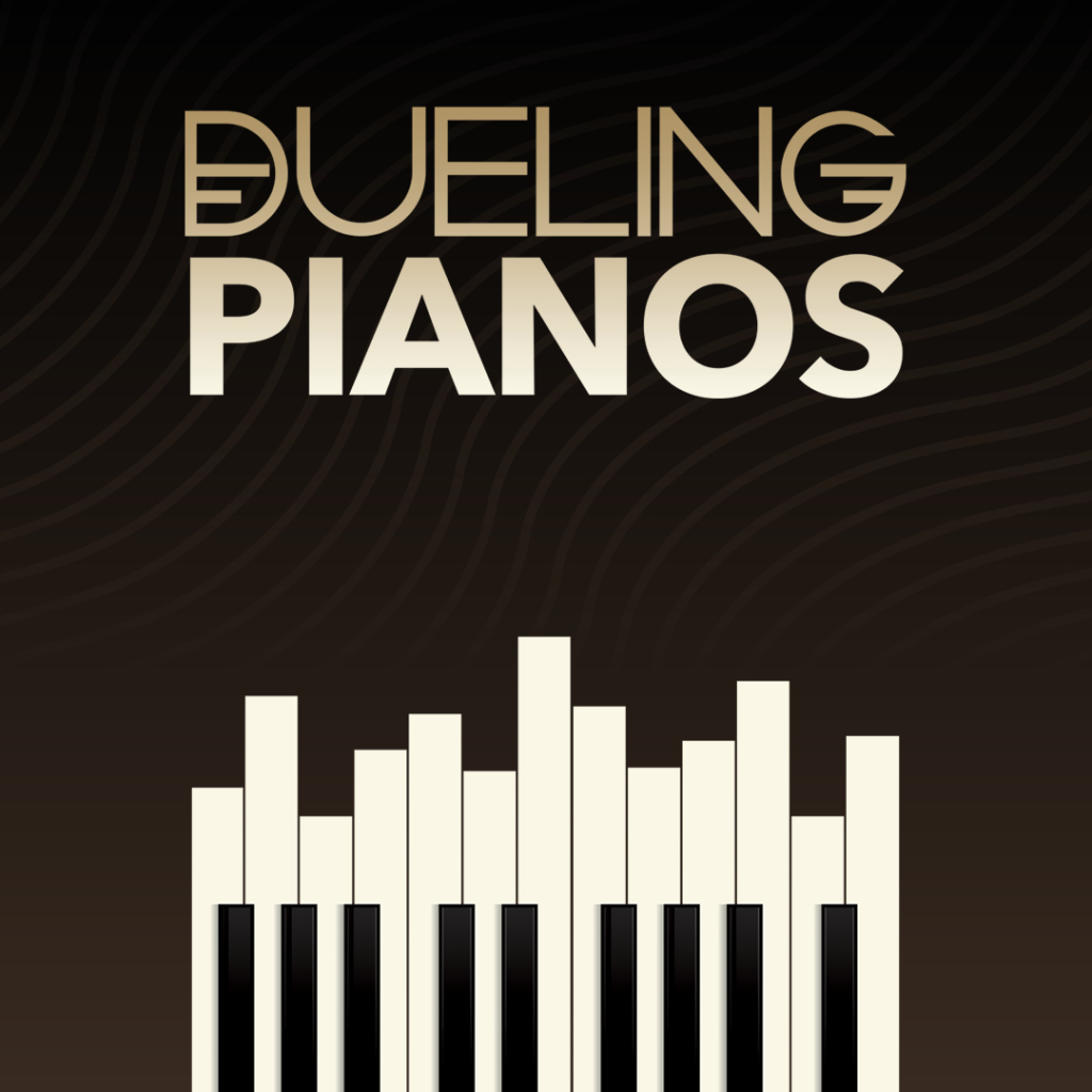 Dueling Pianos at CASBAR Lounge creative showing piano keys