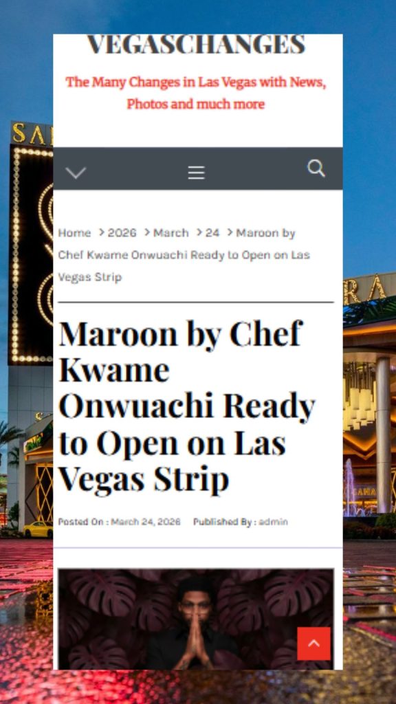 Maroon opening Vegas Changes article