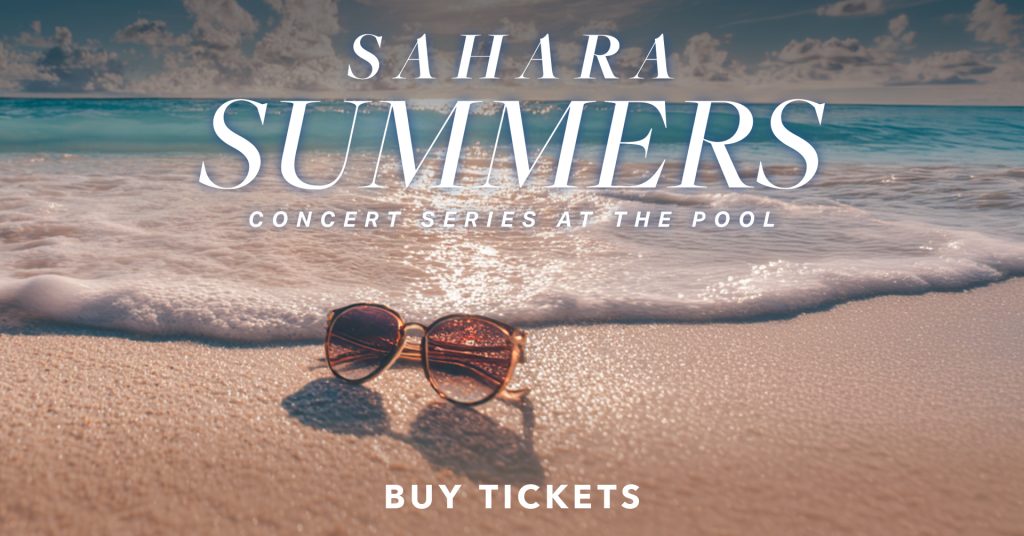 SAHARA Summers Concert Series creative showing a beach