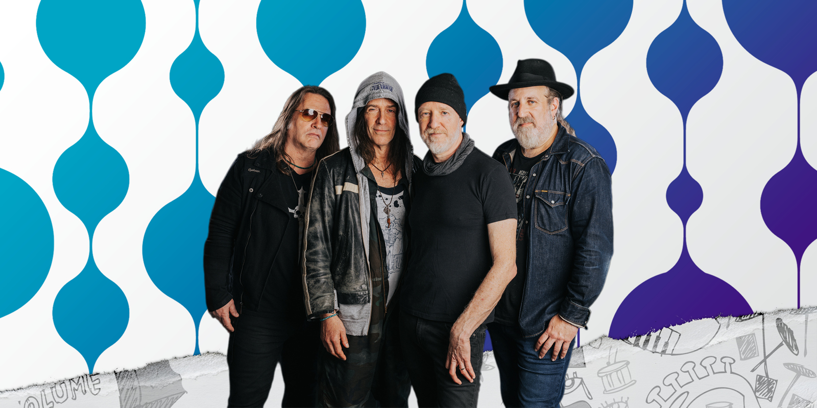 Spin Doctors creative showing the band