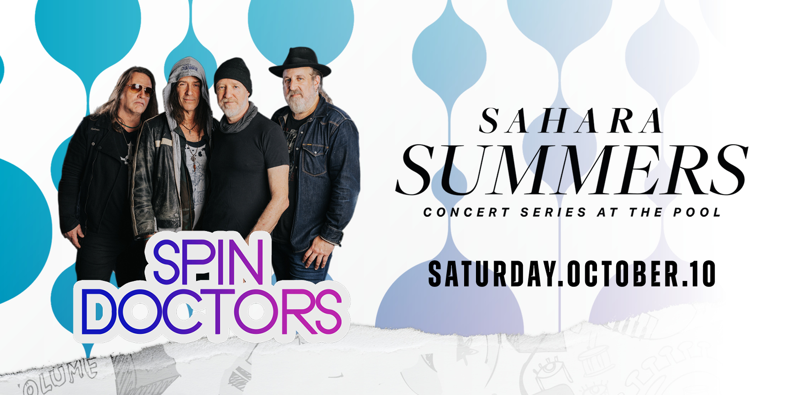 Spin Doctors creative showing the band