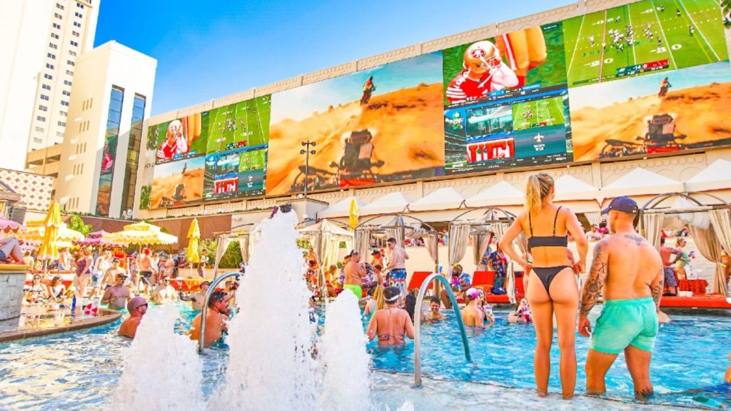 picture of the pool showing the screen