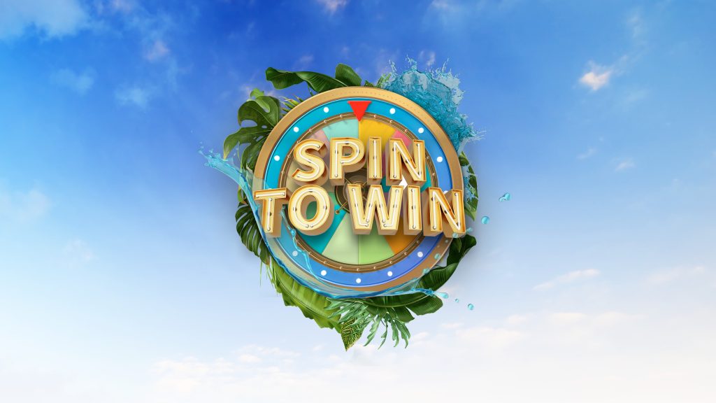 Spin to Win creative showing a casino wheel