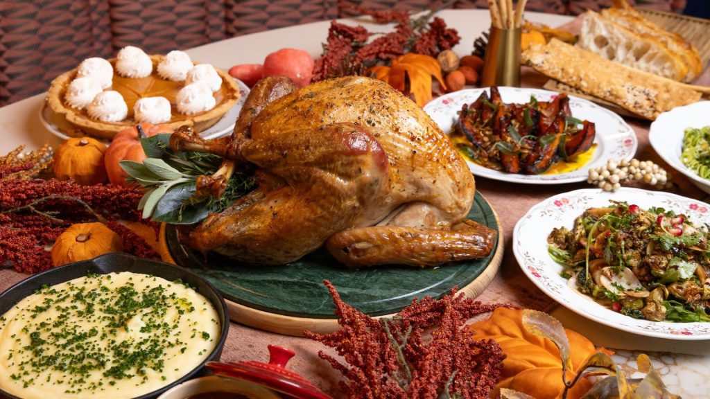 thanksgiving food at Balla